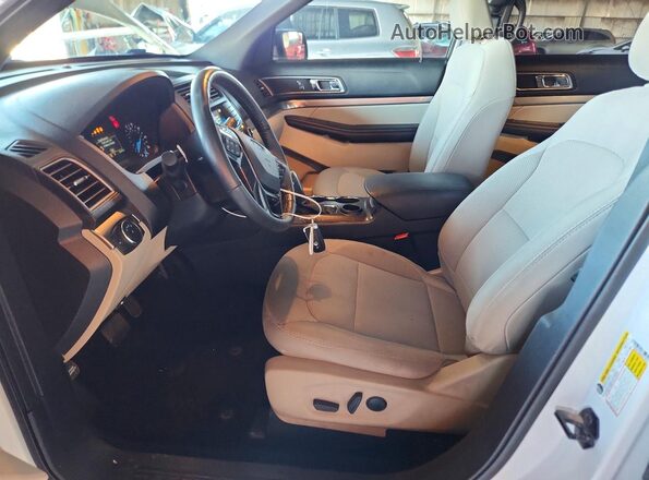 1FM5K7D85KGA78644 2019 FORD EXPLORER White წინა სალონის ხედი