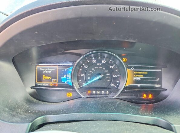 1FM5K7DH2GGA86028 2016 FORD EXPLORER Black Instrument cluster view