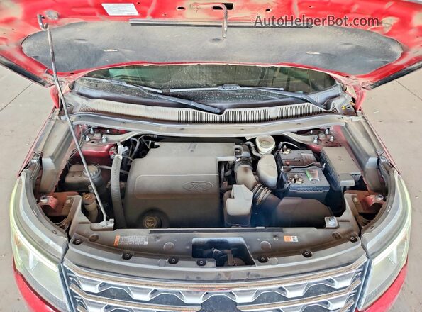 1FM5K7F84HGB07279 2017 FORD EXPLORER Burgundy Widok komory silnika