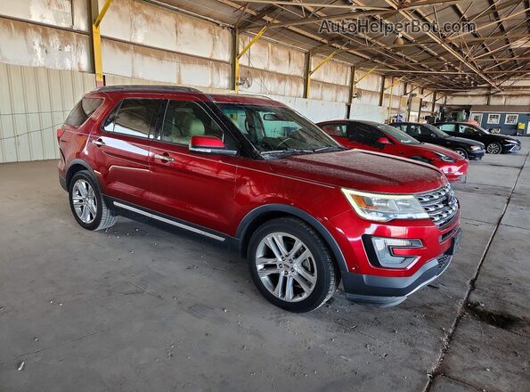 1FM5K7F84HGB07279 2017 FORD EXPLORER Burgundy Przód prawy