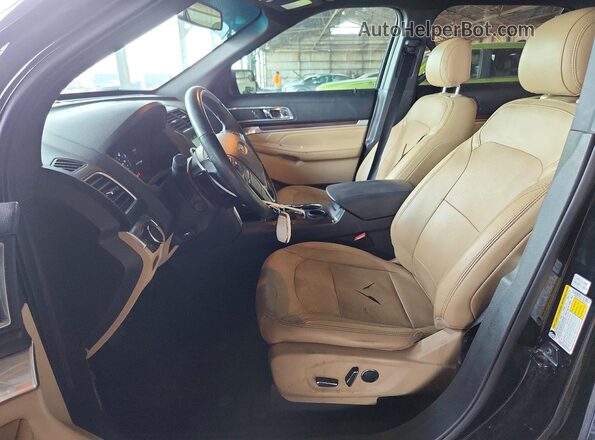1FM5K7F85HGD04476 2017 FORD EXPLORER Черный Вид салона спереди