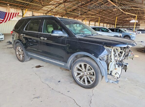 1FM5K7F85HGD04476 2017 FORD EXPLORER Черный Передняя правая четверть