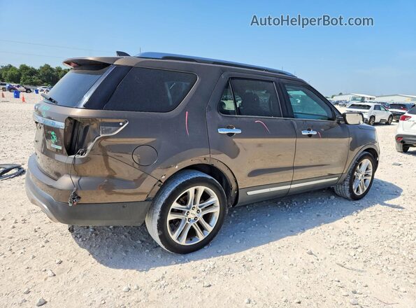 1FM5K7FH4GGC64082 2016 FORD EXPLORER Brown Tył prawy