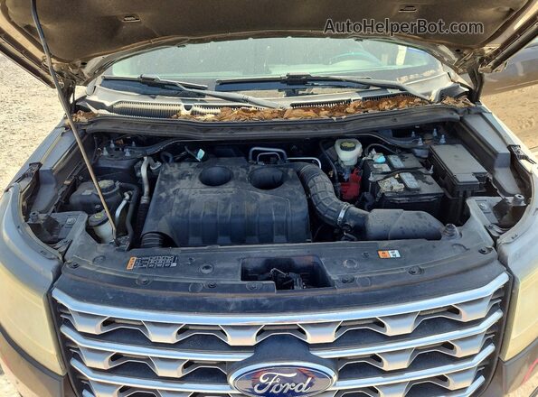1FM5K7FH4GGC64082 2016 FORD EXPLORER Brown Widok komory silnika