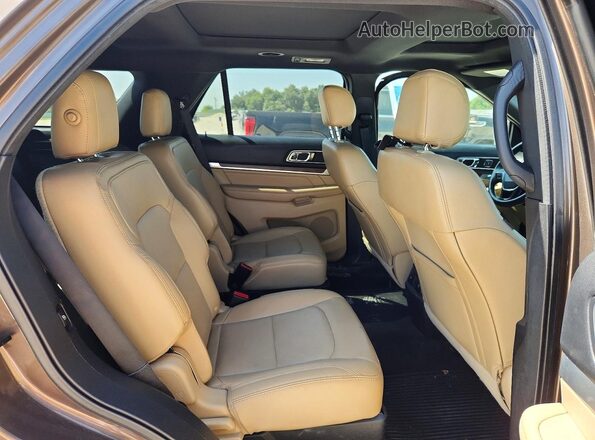 1FM5K7FH4GGC64082 2016 FORD EXPLORER Brown Widok wnętrza z tyłu