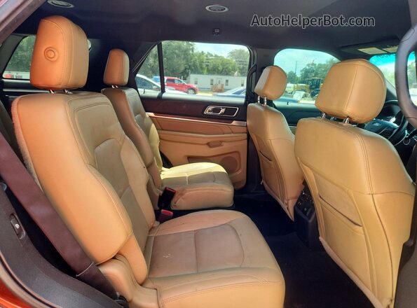 1FM5K7FH7GGC20559 2016 FORD EXPLORER Brown Вид задньої частини салону