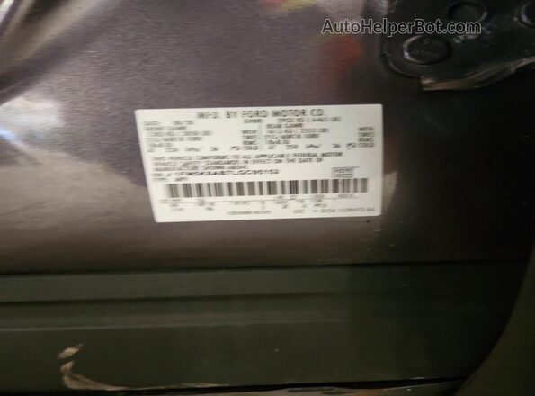 1FM5K8AB7LGC95152 2020 FORD EXPLORER Gray Widok naklejki z numerem VIN