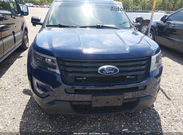 1FM5K8AR0JGC87999 2018 FORD POLICE INTERCEPTOR Blue Rear interior view