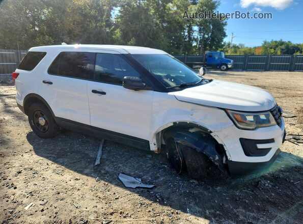 1FM5K8AR1GGD31176 2016 FORD EXPLORER Белый Передняя правая четверть