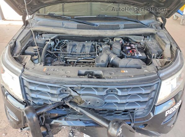 1FM5K8AR4JGA83979 2018 FORD EXPLORER Black ძრავის განყოფილების ხედი