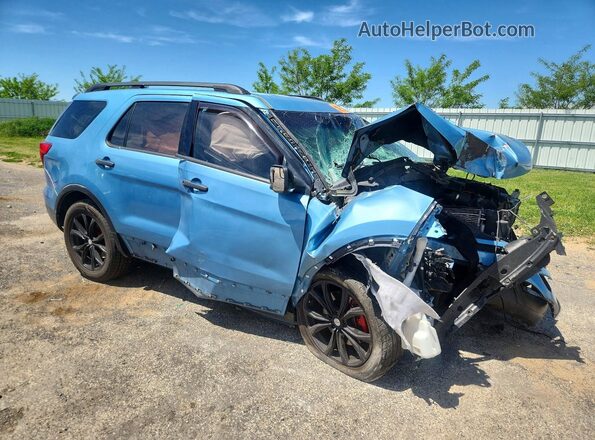 1FM5K8AR5GGC93354 2016 FORD EXPLORER Blue წინა მარჯვენა