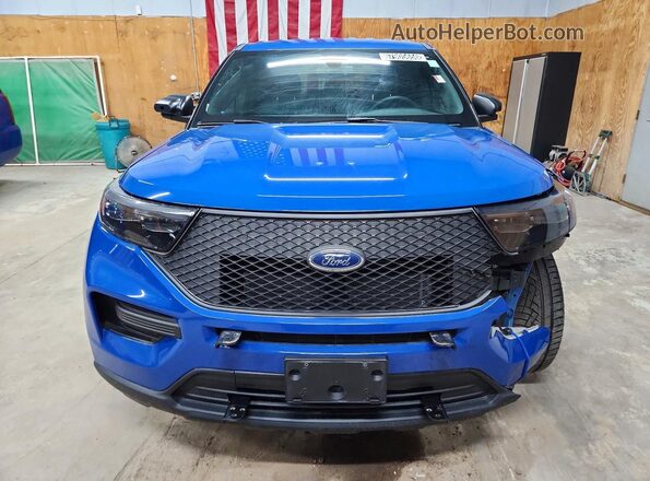1FM5K8AW3MNA19096 2021 FORD EXPLORER Blue Вид спереду