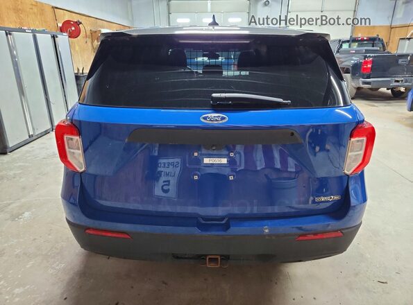 1FM5K8AW3MNA19096 2021 FORD EXPLORER Blue Вид ззаду