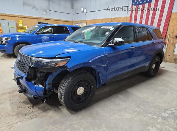 1FM5K8AW3MNA19096 2021 FORD EXPLORER Blue Панорамний вид салону 360°