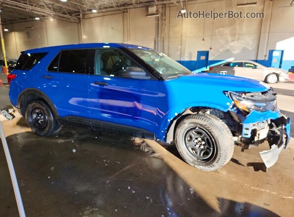 1FM5K8AWXMNA19113 2021 FORD EXPLORER Blue Front right