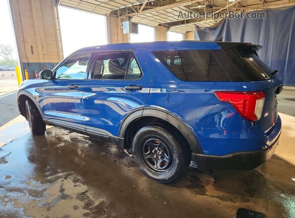 1FM5K8AWXMNA19113 2021 FORD EXPLORER Blue Rear left