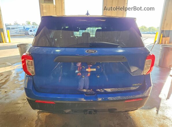 1FM5K8AWXMNA19113 2021 FORD EXPLORER Blue Rear view