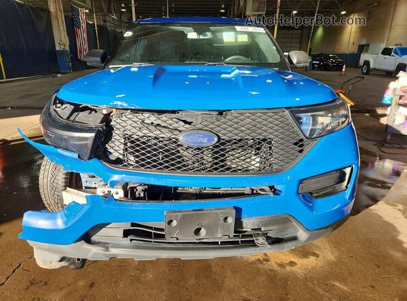 1FM5K8AWXMNA19113 2021 FORD EXPLORER Blue Front view