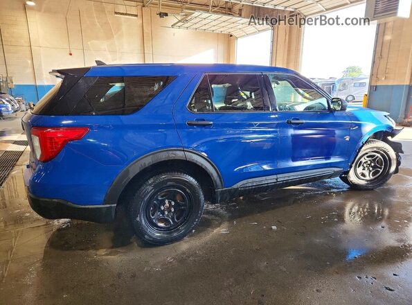 1FM5K8AWXMNA19113 2021 FORD EXPLORER Blue Rear right
