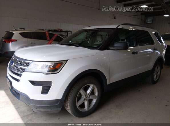 1FM5K8B82JGC45632 2018 FORD EXPLORER White Առջևի ձախ երեք քառորդ տեսարան