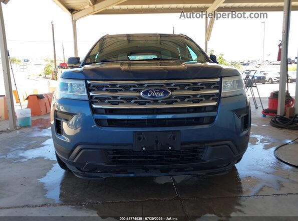 1FM5K8B89KGA22487 2019 FORD EXPLORER Blue Вид спереду