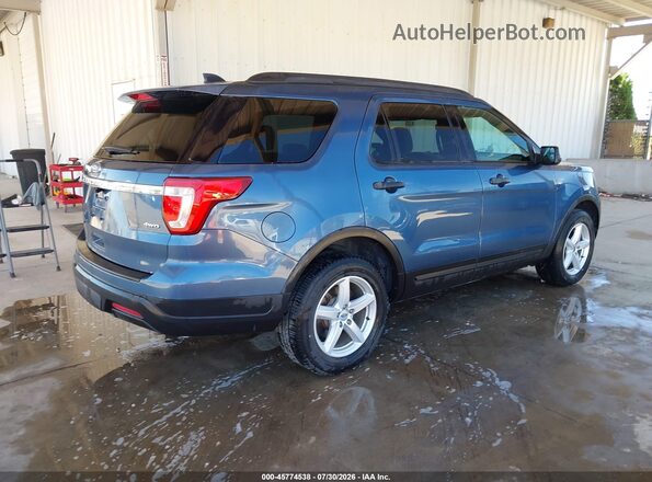 1FM5K8B89KGA22487 2019 FORD EXPLORER Blue Задня права чверть