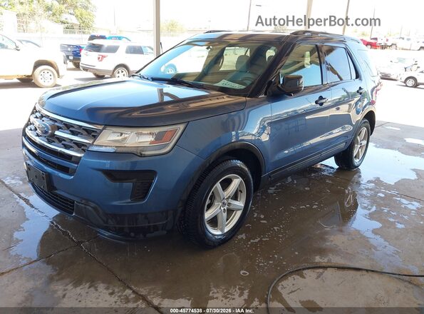 1FM5K8B89KGA22487 2019 FORD EXPLORER Blue Передня ліва чверть