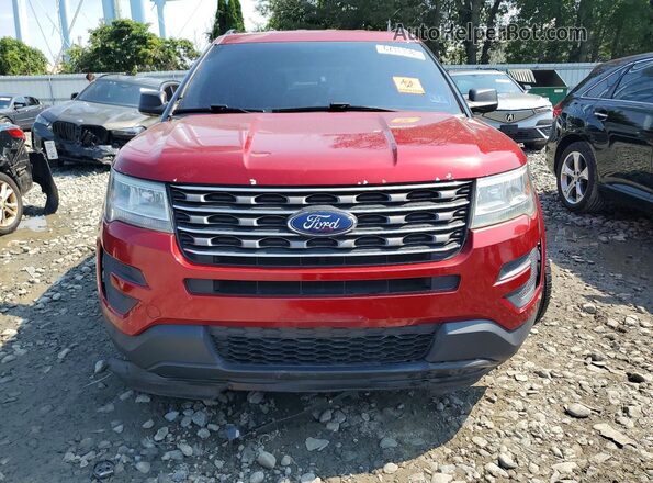 1FM5K8B8XHGA65549 2017 FORD EXPLORER Red Widok z przodu