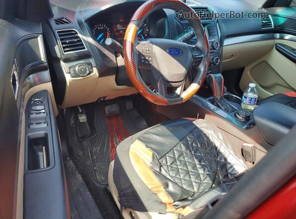 1FM5K8B8XHGA65549 2017 FORD EXPLORER Red Widok deski rozdzielczej