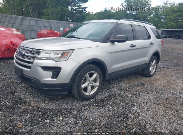 1FM5K8B8XJGA59529 2018 FORD EXPLORER Серебряный Передняя левая четверть
