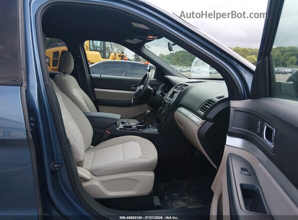 1FM5K8BH3JGC45591 2018 FORD EXPLORER Blue წინა სალონის ხედი