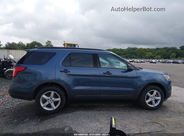 1FM5K8BH3JGC45591 2018 FORD EXPLORER Blue უკანა სალონის ხედი