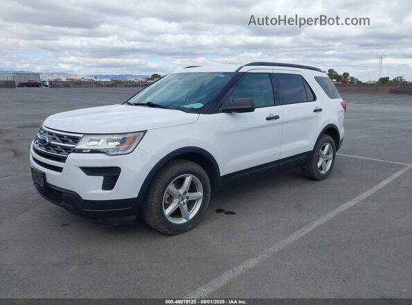 1FM5K8BH8JGC45215 2018 FORD EXPLORER White Vista tres cuartos delantera izquierda