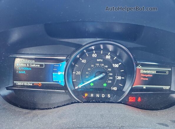 1FM5K8D80JGA33003 2018 FORD EXPLORER Серый Вид щитка приборов