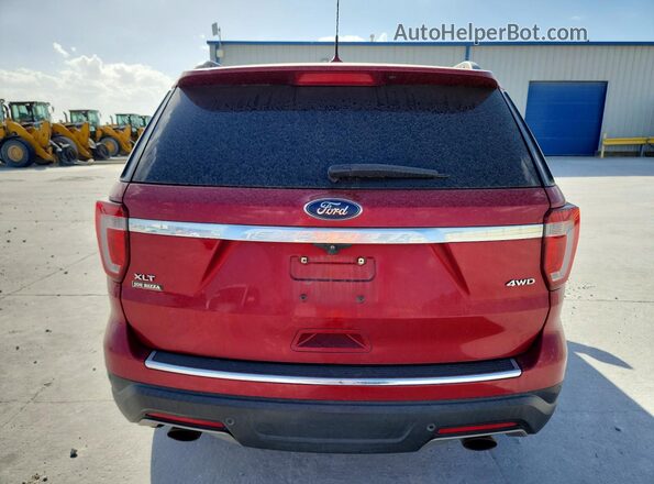 1FM5K8D82JGC52416 2018 FORD EXPLORER Red Vista trasera