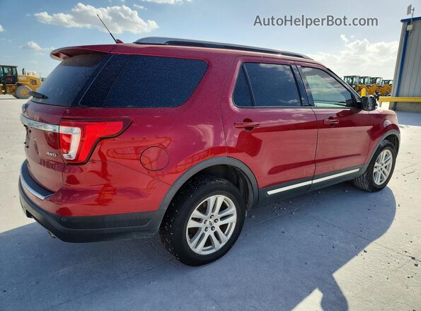 1FM5K8D82JGC52416 2018 FORD EXPLORER Red Trasero derecho