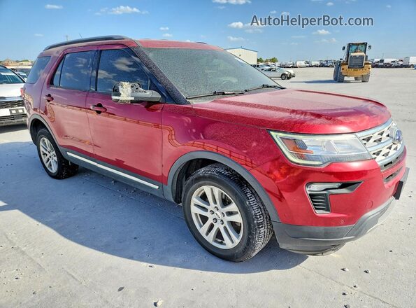 1FM5K8D82JGC52416 2018 FORD EXPLORER Red Delantero derecho