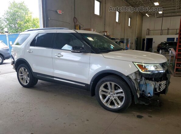 1FM5K8D83GGA85525 2016 FORD EXPLORER White Delantero derecho