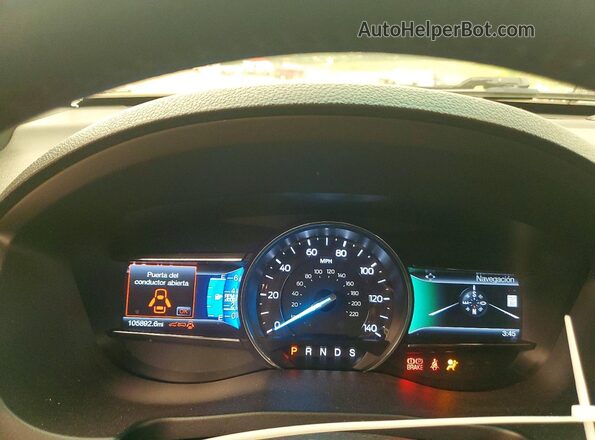 1FM5K8D83GGB48929 2016 FORD EXPLORER Черный Вид щитка приборов