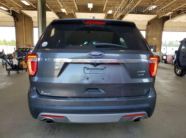 1FM5K8D84GGC88374 2016 FORD EXPLORER Gray Vista trasera