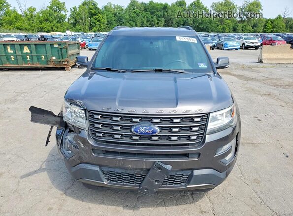 1FM5K8D84HGD94678 2017 FORD EXPLORER Gray Front view
