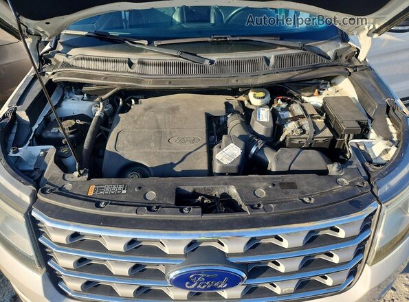 1FM5K8D85GGA83744 2016 FORD EXPLORER White Engine compartment view