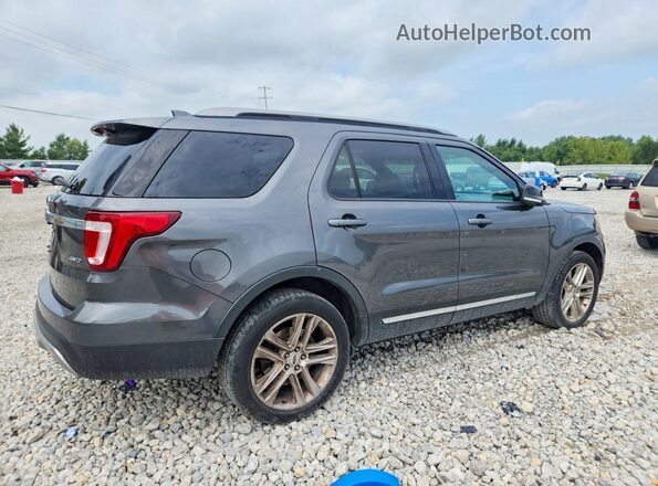 1FM5K8D85HGD20623 2017 FORD EXPLORER Gray Trasero derecho