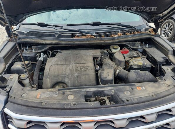 1FM5K8D85HGD20623 2017 FORD EXPLORER Gray Vista del compartimento del motor