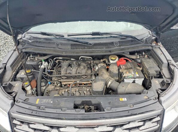 1FM5K8D85JGC52877 2018 FORD EXPLORER Черный Вид подкапотного пространства