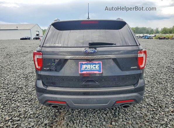 1FM5K8D85JGC52877 2018 FORD EXPLORER Черный Вид сзади
