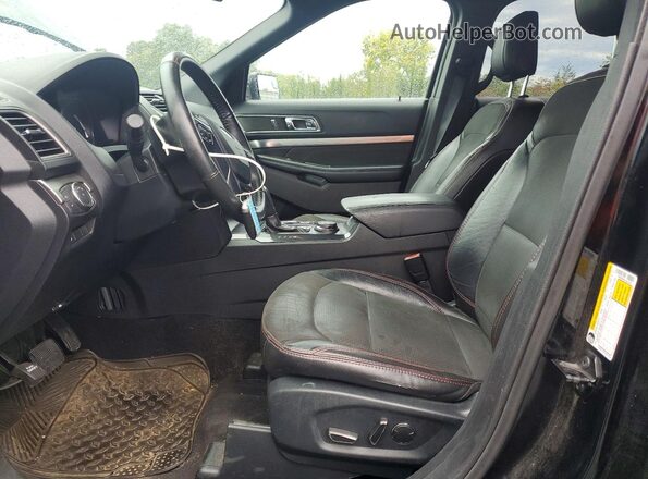 1FM5K8D85JGC52877 2018 FORD EXPLORER Черный Вид салона спереди