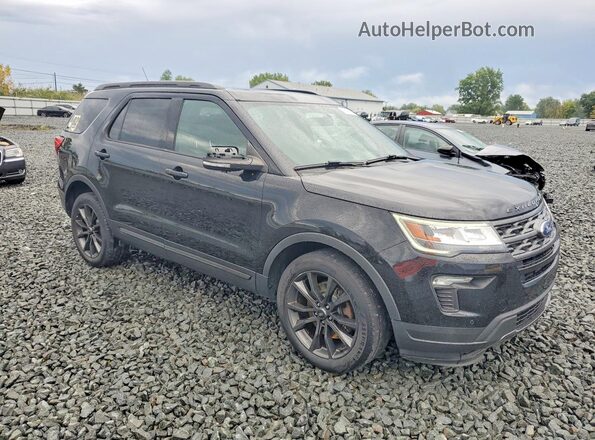 1FM5K8D85JGC52877 2018 FORD EXPLORER Черный Передняя правая четверть