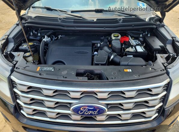 1FM5K8D86GGD19396 2016 FORD EXPLORER Black Vista del compartimento del motor