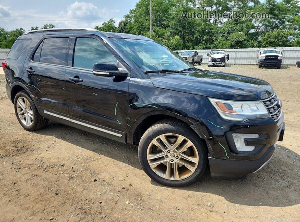 1FM5K8D86GGD19396 2016 FORD EXPLORER Black Delantero derecho